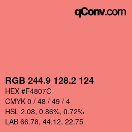 Color code: RGB 244.9 128.2 124 | qconv.com