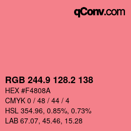 Color code: RGB 244.9 128.2 138 | qconv.com