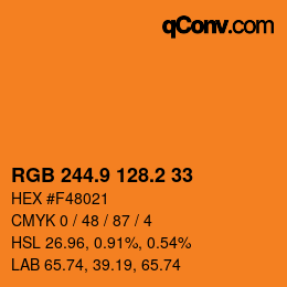 Color code: RGB 244.9 128.2 33 | qconv.com