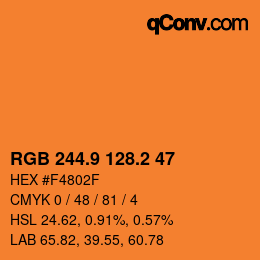 Color code: RGB 244.9 128.2 47 | qconv.com
