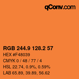 Color code: RGB 244.9 128.2 57 | qconv.com