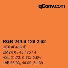 Color code: RGB 244.9 128.2 62 | qconv.com
