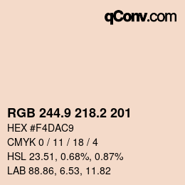 Color code: RGB 244.9 218.2 201 | qconv.com