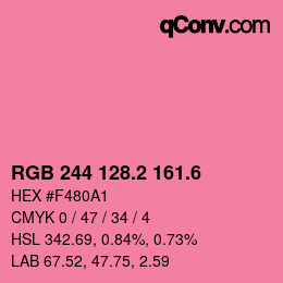 カラーコード: RGB 244 128.2 161.6 | qconv.com