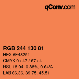 Color code: RGB 244 130 81 | qconv.com