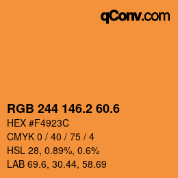カラーコード: RGB 244 146.2 60.6 | qconv.com