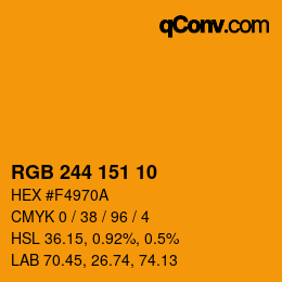 Color code: RGB 244 151 10 | qconv.com