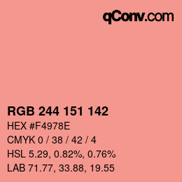 Color code: RGB 244 151 142 | qconv.com