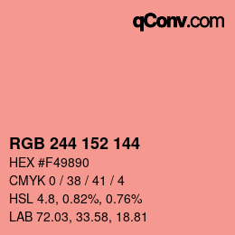 Color code: RGB 244 152 144 | qconv.com