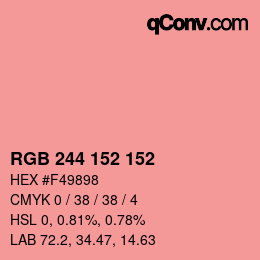 Color code: RGB 244 152 152 | qconv.com