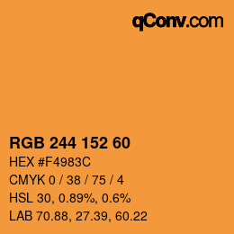 カラーコード: RGB 244 152 60 | qconv.com