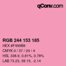 Color code: RGB 244 153 185 | qconv.com