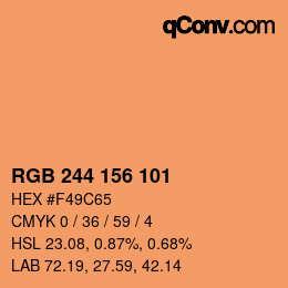 カラーコード: RGB 244 156 101 | qconv.com