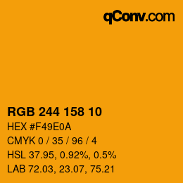 Color code: RGB 244 158 10 | qconv.com