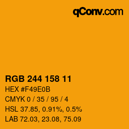Color code: RGB 244 158 11 | qconv.com