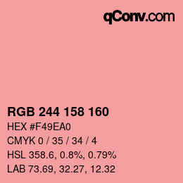 Color code: RGB 244 158 160 | qconv.com