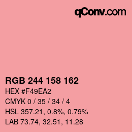 Farbcode: RGB 244 158 162 | qconv.com