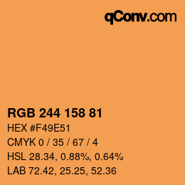 Color code: RGB 244 158 81 | qconv.com
