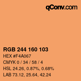 Color code: RGB 244 160 103 | qconv.com