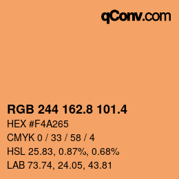 カラーコード: RGB 244 162.8 101.4 | qconv.com