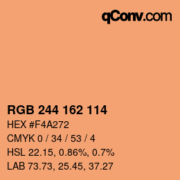 Color code: RGB 244 162 114 | qconv.com
