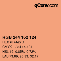 Color code: RGB 244 162 124 | qconv.com