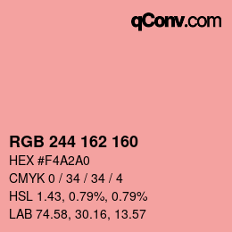 Color code: RGB 244 162 160 | qconv.com