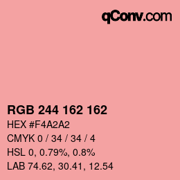 カラーコード: RGB 244 162 162 | qconv.com