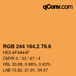 カラーコード: RGB 244 164.2 79.6 | qconv.com