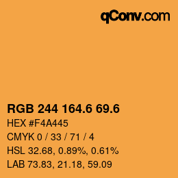 カラーコード: RGB 244 164.6 69.6 | qconv.com