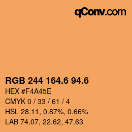 カラーコード: RGB 244 164.6 94.6 | qconv.com