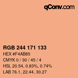 Farbcode: RGB 244 171 133 | qconv.com