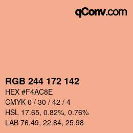 Color code: RGB 244 172 142 | qconv.com