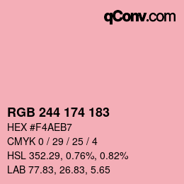 Color code: RGB 244 174 183 | qconv.com