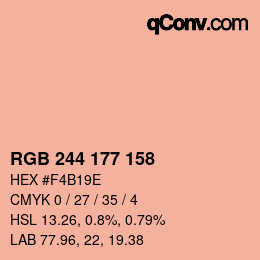 カラーコード: RGB 244 177 158 | qconv.com