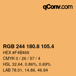 カラーコード: RGB 244 180.8 105.4 | qconv.com