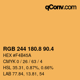 カラーコード: RGB 244 180.8 90.4 | qconv.com