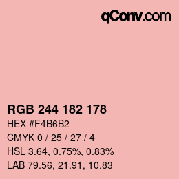 Color code: RGB 244 182 178 | qconv.com