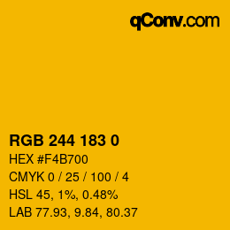 Color code: RGB 244 183 0 | qconv.com