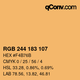 Color code: RGB 244 183 107 | qconv.com
