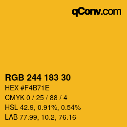 Color code: RGB 244 183 30 | qconv.com