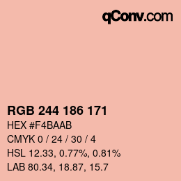 Color code: RGB 244 186 171 | qconv.com