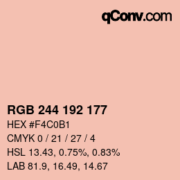 Color code: RGB 244 192 177 | qconv.com