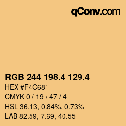 カラーコード: RGB 244 198.4 129.4 | qconv.com