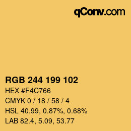 Color code: RGB 244 199 102 | qconv.com