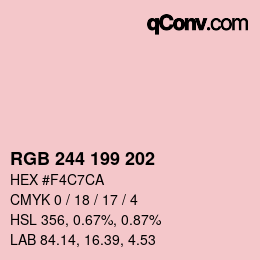 颜色代码: RGB 244 199 202 | qconv.com