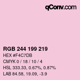 Color code: RGB 244 199 219 | qconv.com