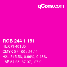 カラーコード: RGB 244 1 181 | qconv.com