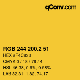 カラーコード: RGB 244 200.2 51 | qconv.com