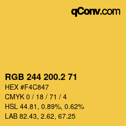 カラーコード: RGB 244 200.2 71 | qconv.com